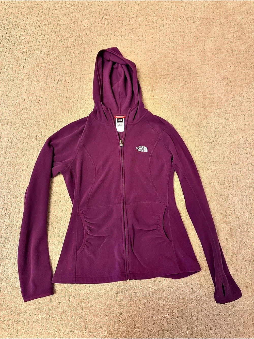 The North Face Womens Performance Fleece Full-Zip Hoodie Purple Small